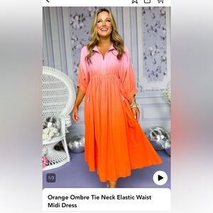 SSYS Orange Ombré Dress